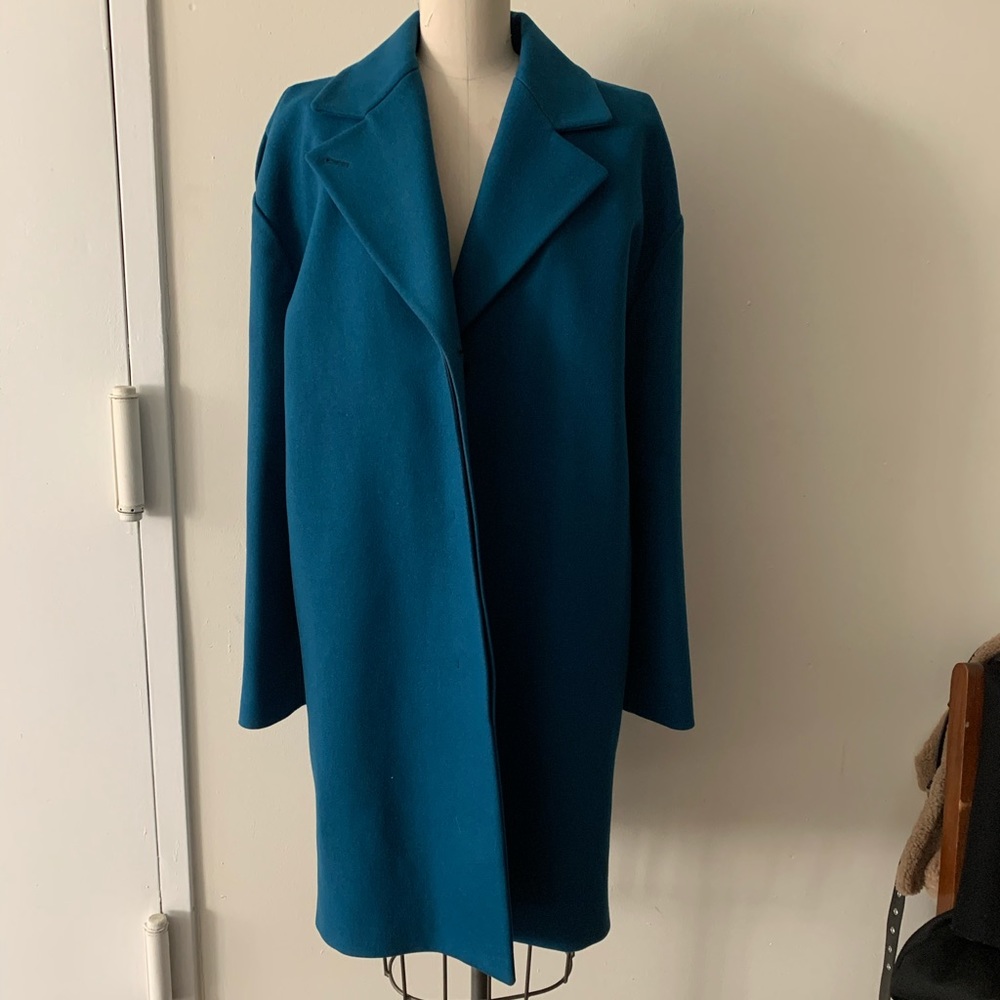 Maison Martin Margiela teal coat